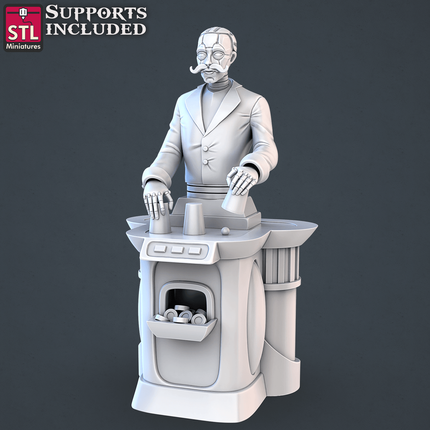 3D Printed STL Miniatures Street Gambler Set | 28 - 32mm War Gaming D&D