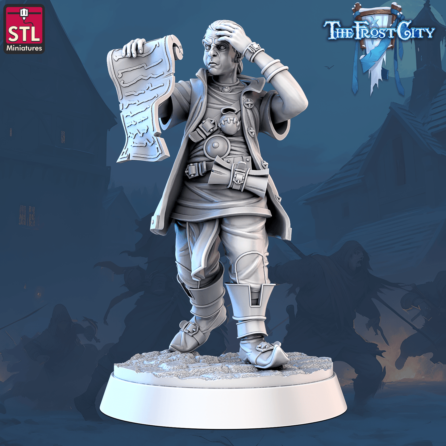 3D Printed STL Miniatures The Frost City Apprentices 28mm - 32mm War Gaming D&D