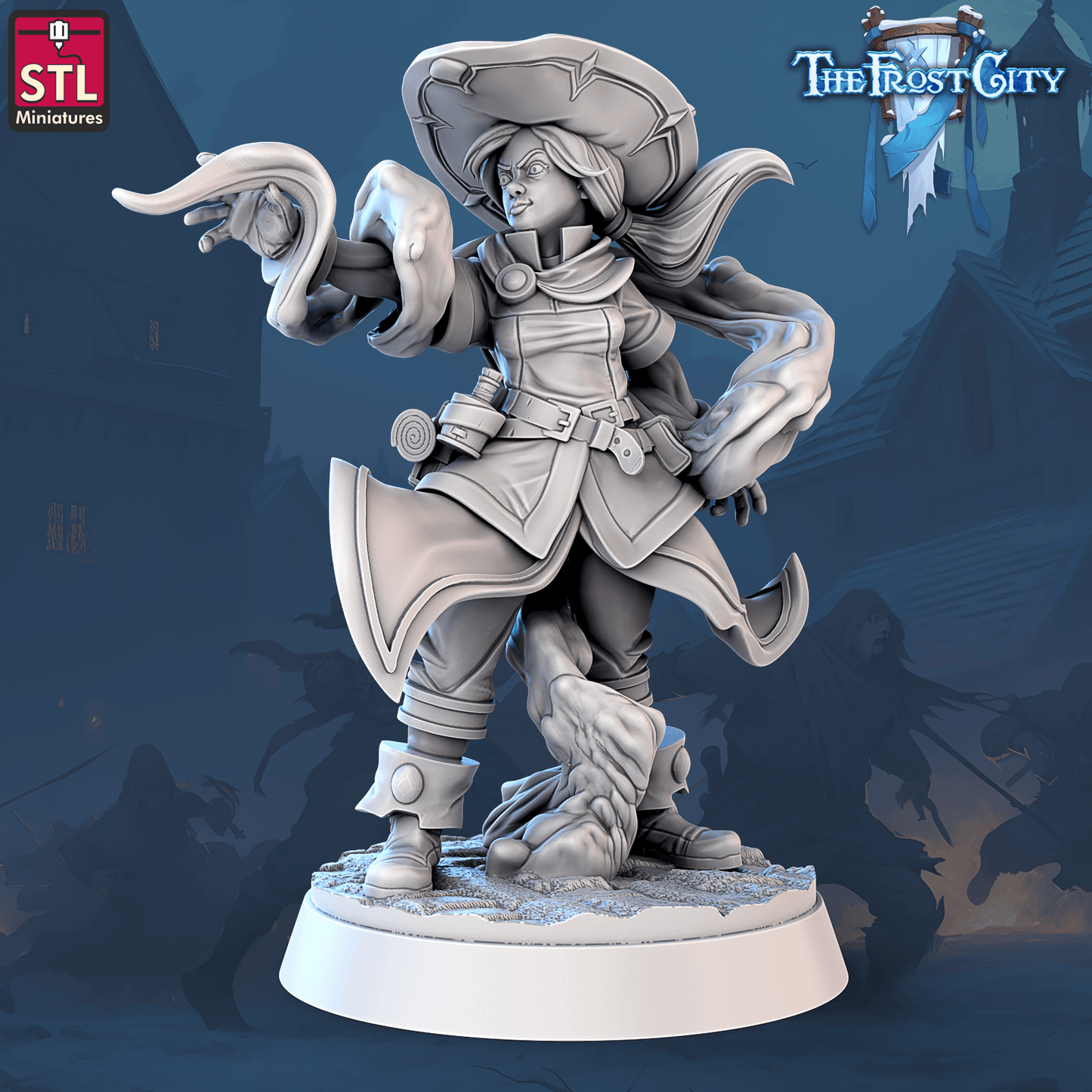 3D Printed STL Miniatures The Frost City Apprentices 28mm - 32mm War Gaming D&D