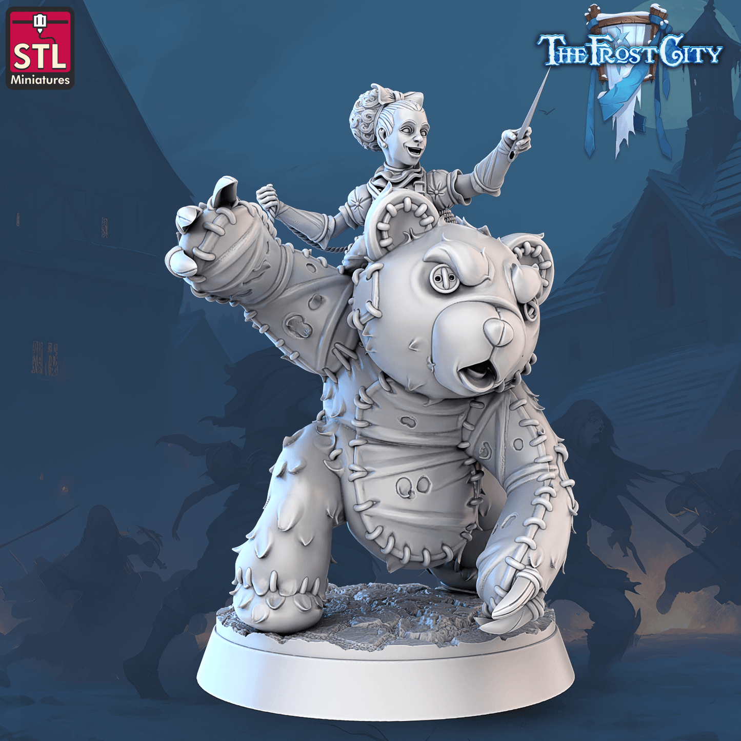 3D Printed STL Miniatures The Frost City Mages 28 - 32mm War Gaming D&D