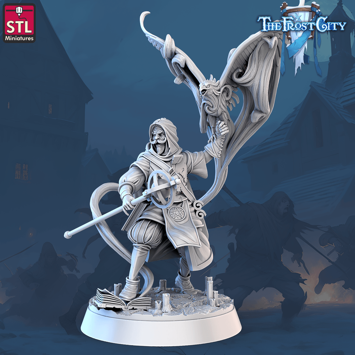 3D Printed STL Miniatures The Frost City Mages 28 - 32mm War Gaming D&D