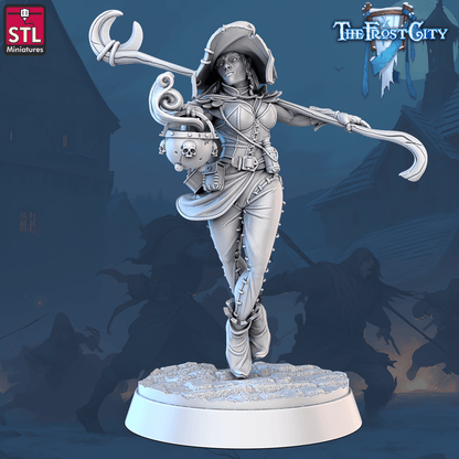 3D Printed STL Miniatures The Frost City Mages 28 - 32mm War Gaming D&D