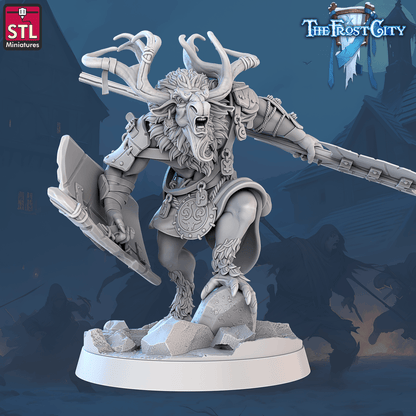 3D Printed STL Miniatures The Frost City Rangifers Set 28 - 32mm War Gaming D&D