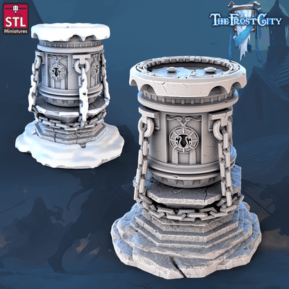 3D Printed STL Miniatures The Frost City Treasure Tokens 28 - 32mm War Gaming D&D