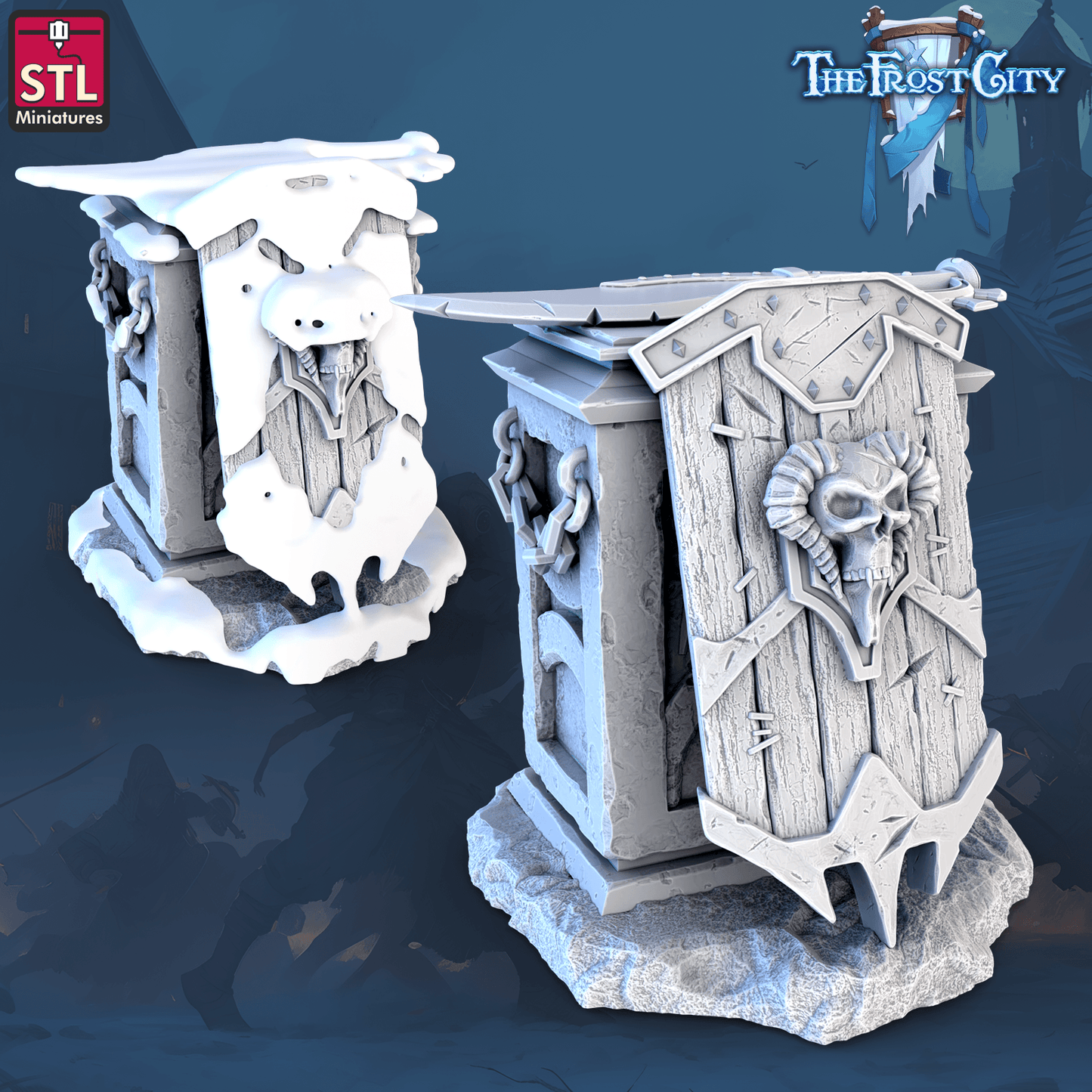3D Printed STL Miniatures The Frost City Treasure Tokens 28 - 32mm War Gaming D&D