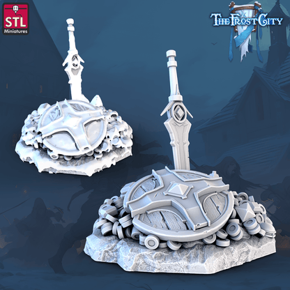 3D Printed STL Miniatures The Frost City Treasure Tokens 28 - 32mm War Gaming D&D
