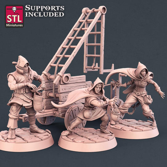 3D Printed STL Miniatures Thieves Set 28 - 32mm War Gaming D&D
