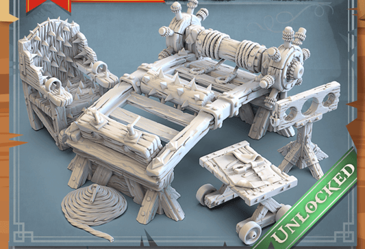 3D Printed STL Miniatures Torture Chamber 28 - 32mm War Gaming D&D