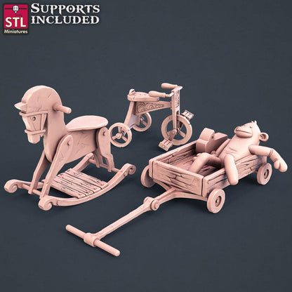 3D Printed STL Miniatures Townsfolks Vol 1 Set Fantasy NPC 2 | 28 - 32mm War Gaming D&D