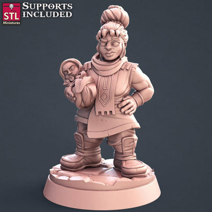 3D Printed STL Miniatures Townsfolks Vol 1 Set Fantasy NPC 2 | 28 - 32mm War Gaming D&D