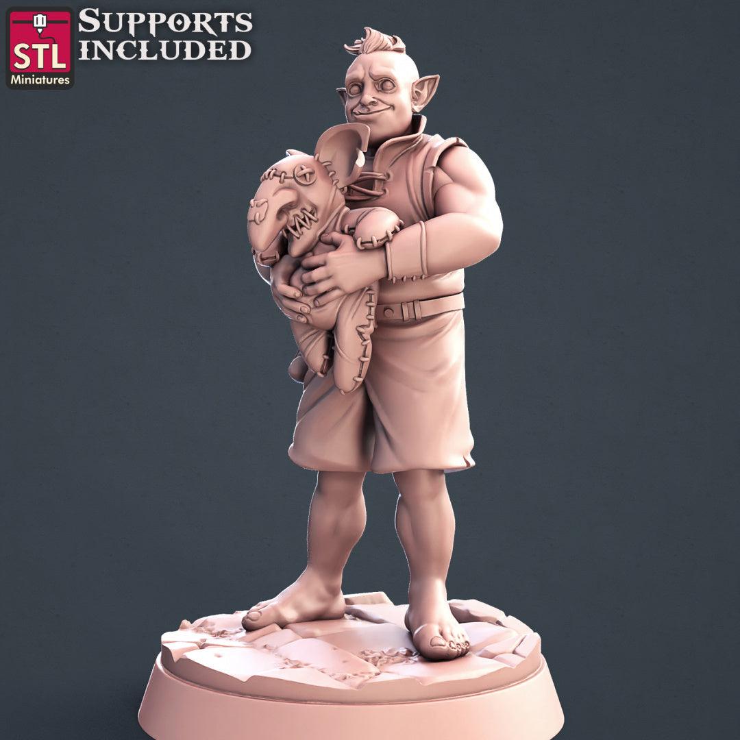 3D Printed STL Miniatures Townsfolks Vol 1 Set Fantasy NPC 2 | 28 - 32mm War Gaming D&D