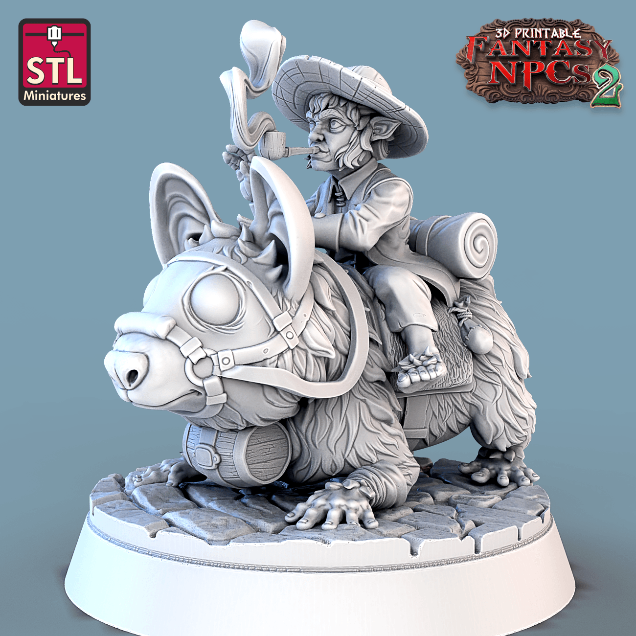 3D Printed STL Miniatures Townsfolks Vol 2 Set Fantasy NPC 2 | 28 - 32mm War Gaming D&D