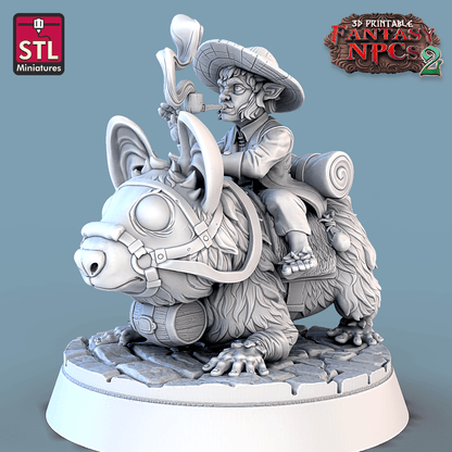 3D Printed STL Miniatures Townsfolks Vol 2 Set Fantasy NPC 2 | 28 - 32mm War Gaming D&D