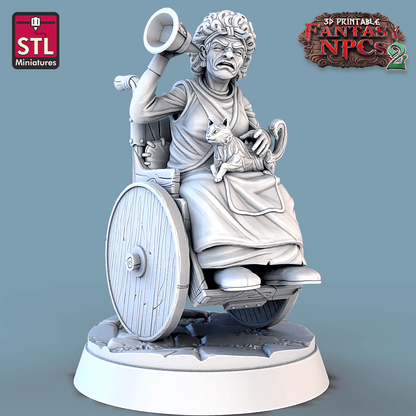 3D Printed STL Miniatures Townsfolks Vol 2 Set Fantasy NPC 2 | 28 - 32mm War Gaming D&D