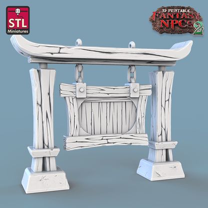 3D Printed STL Miniatures Townsfolks Vol 2 Set Fantasy NPC 2 | 28 - 32mm War Gaming D&D