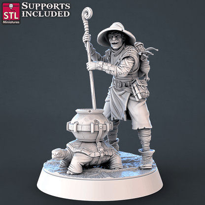 3D Printed STL Miniatures Toxic Vendor Set 28mm - 32mm War Gaming D&D