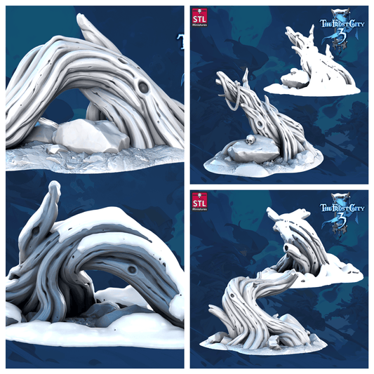 3D Printed STL Miniatures Tree Core Props The Frost City 3 28 - 32mm War Gaming D&D