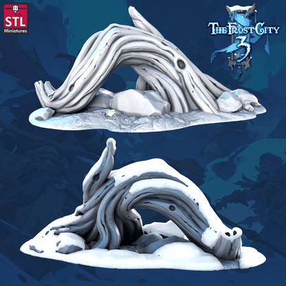 3D Printed STL Miniatures Tree Core Props The Frost City 3 28 - 32mm War Gaming D&D