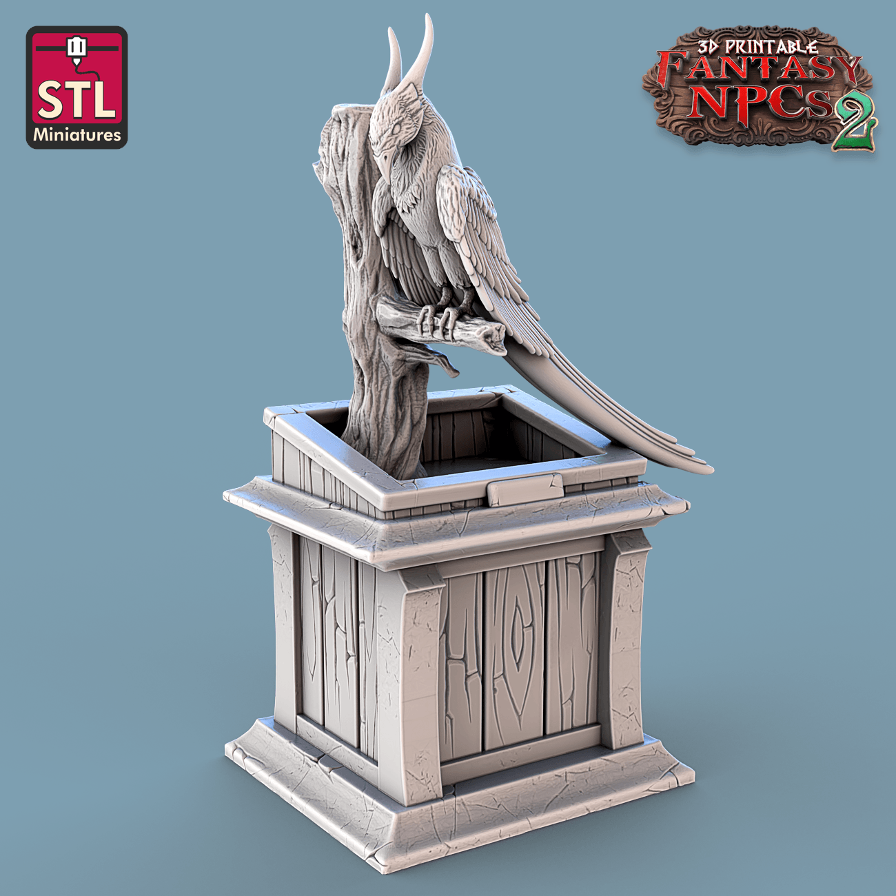 3D Printed STL Miniatures Trophy Hunter Set Fantasy NPC 2 | 28 - 32mm War Gaming D&D