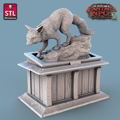 3D Printed STL Miniatures Trophy Hunter Set Fantasy NPC 2 | 28 - 32mm War Gaming D&D