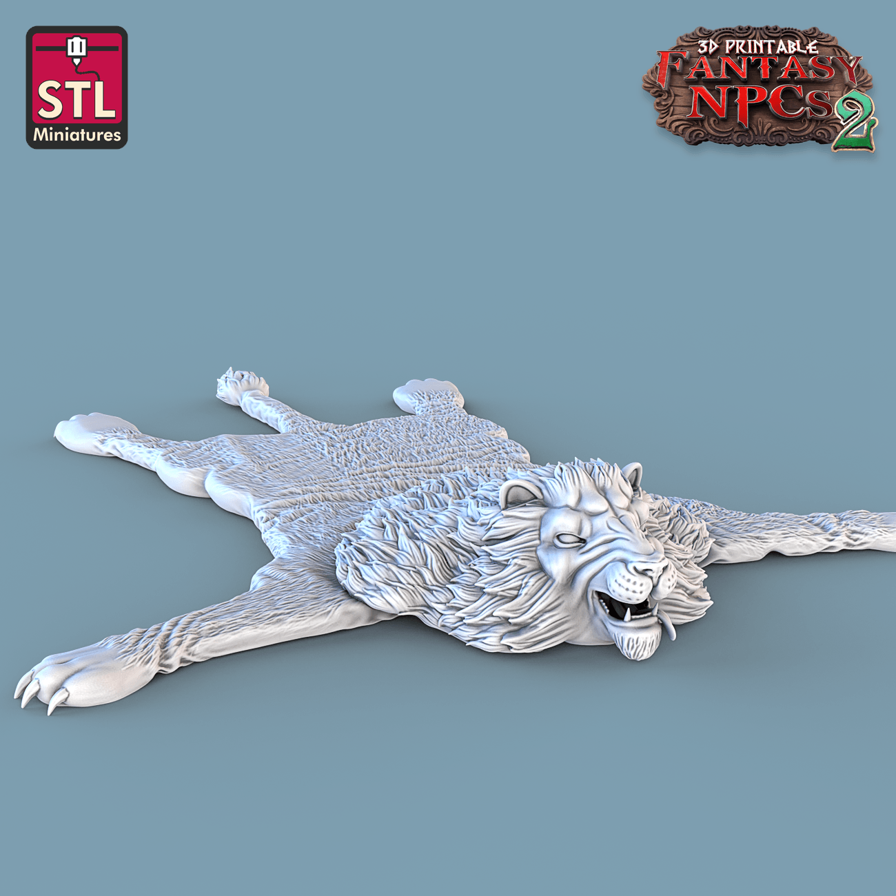 3D Printed STL Miniatures Trophy Hunter Set Fantasy NPC 2 | 28 - 32mm War Gaming D&D