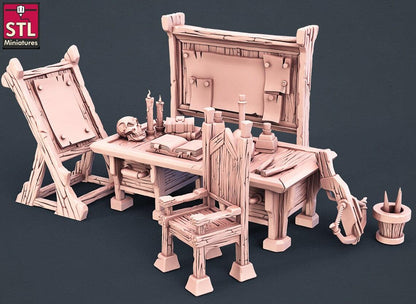 3D Printed STL Miniatures Vampire Hunters Set 28 - 32mm War Gaming D&D