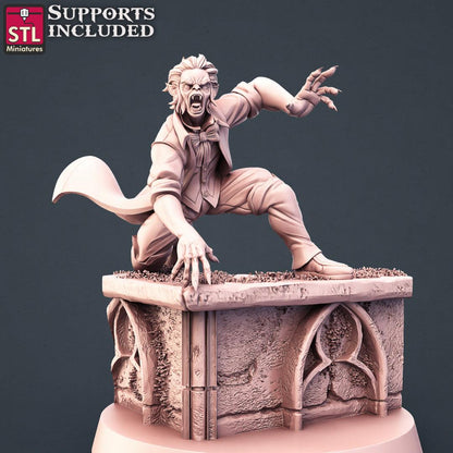 3D Printed STL Miniatures Vampire Set 28 - 32mm War Gaming D&D