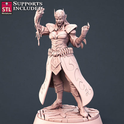 3D Printed STL Miniatures Vampire Set 28 - 32mm War Gaming D&D