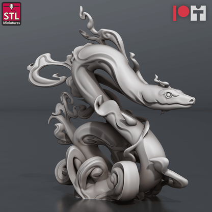 3D Printed STL Miniatures Vapour Snakes 28 - 32mm War Gaming D&D
