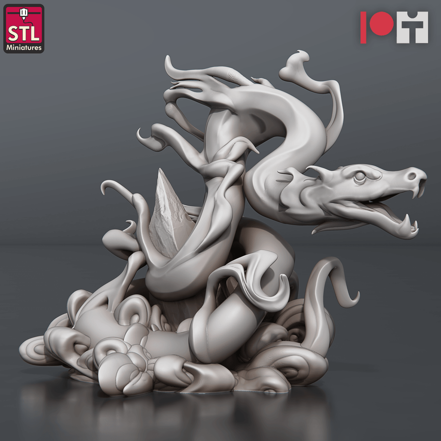 3D Printed STL Miniatures Vapour Snakes 28 - 32mm War Gaming D&D
