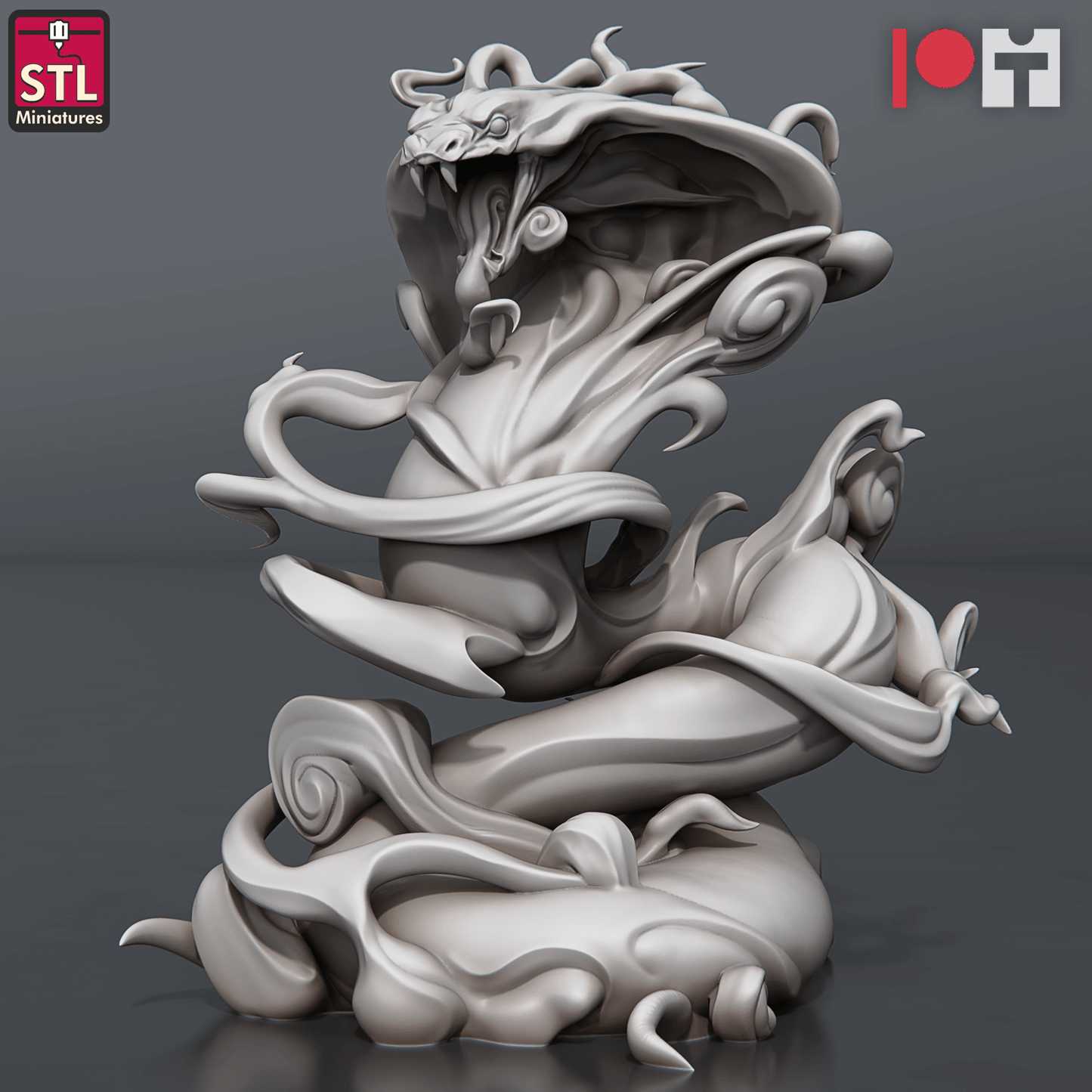 3D Printed STL Miniatures Vapour Snakes 28 - 32mm War Gaming D&D