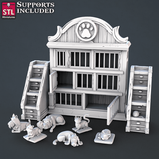 3D Printed STL Miniatures Veterinarian Set | 28 - 32mm War Gaming D&D