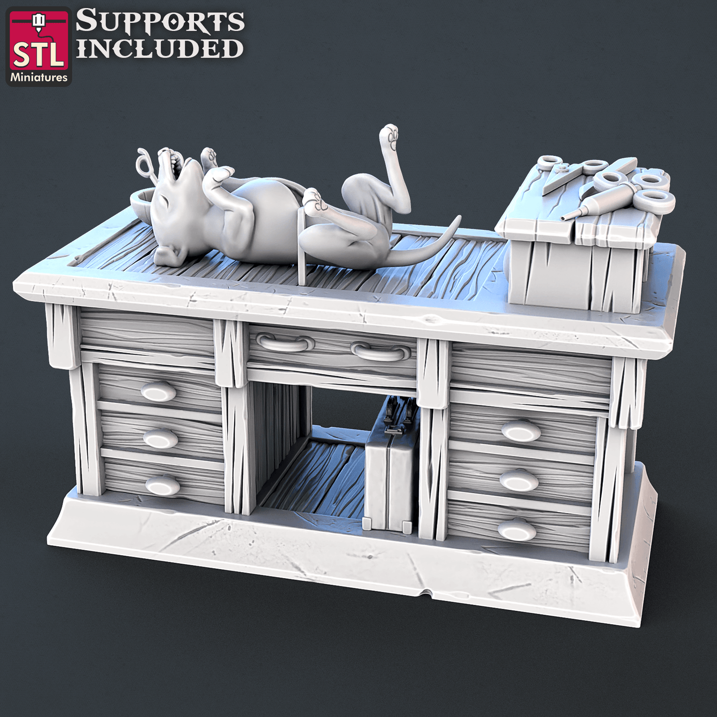 3D Printed STL Miniatures Veterinarian Set | 28 - 32mm War Gaming D&D