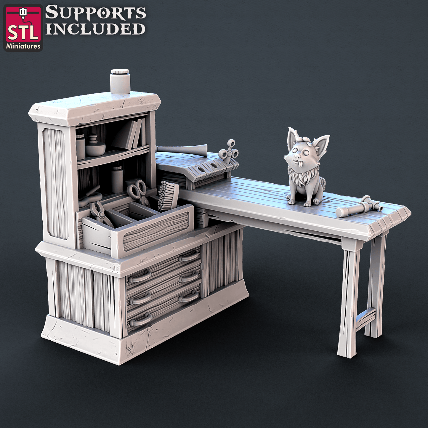 3D Printed STL Miniatures Veterinarian Set | 28 - 32mm War Gaming D&D