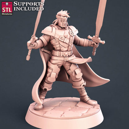 3D Printed STL Miniatures Warriors Set 28 - 32mm War Gaming D&D