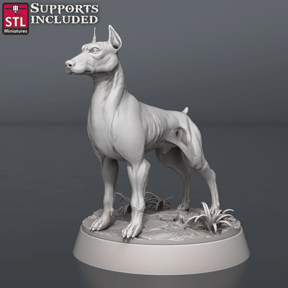 3D Printed STL Miniatures Wild Dogs Set 28 - 32mm War Gaming D&D