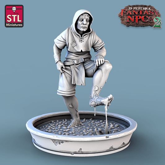 3D Printed STL Miniatures Winemakers Set Fantasy NPC 2 | 28 - 32mm War Gaming D&D