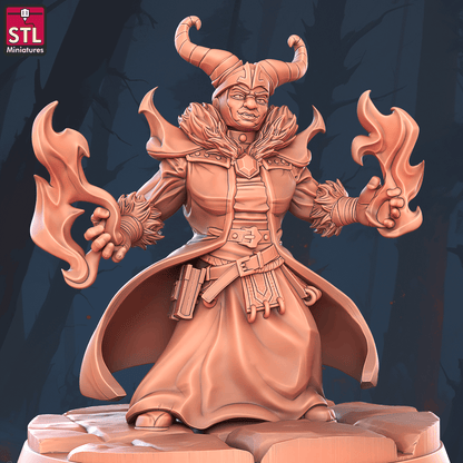 3D Printed STL Miniatures Witches Council Set 28 - 32mm War Gaming D&D