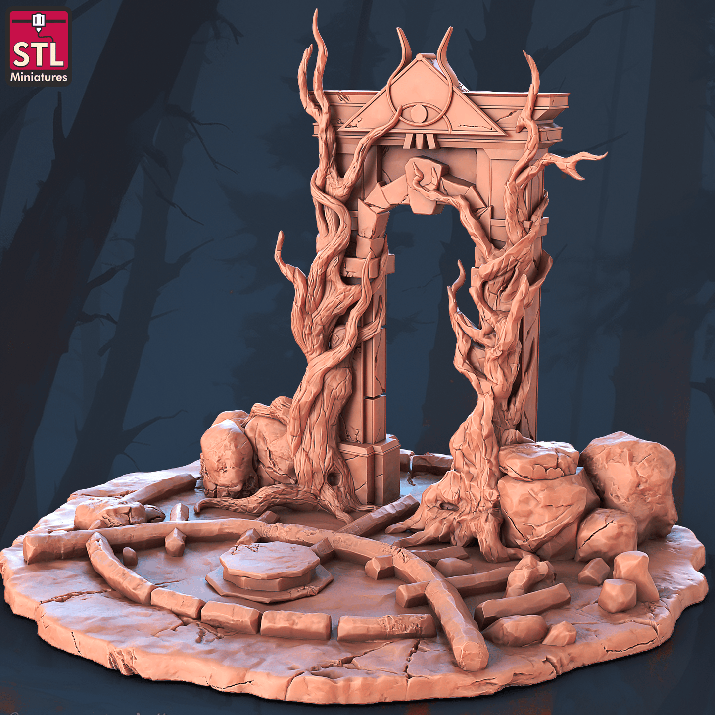 3D Printed STL Miniatures Witches Council Set 28 - 32mm War Gaming D&D