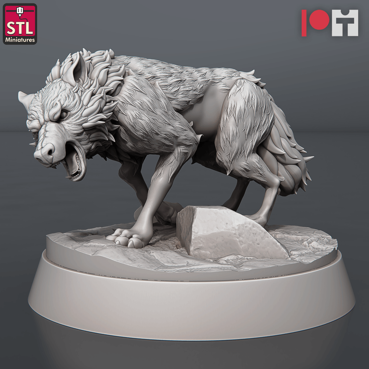 3D Printed STL Miniatures Wolves and Werewolves 28mm - 32mm War Gaming D&D