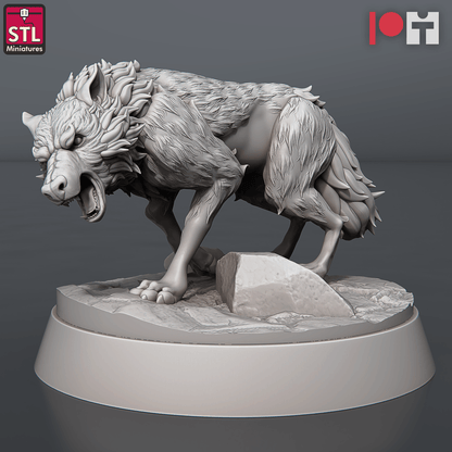 3D Printed STL Miniatures Wolves and Werewolves 28mm - 32mm War Gaming D&D