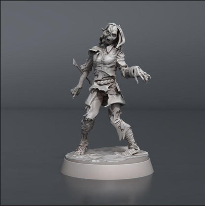 3D Printed STL Miniatures Zombie Set 28 - 32mm War Gaming D&D