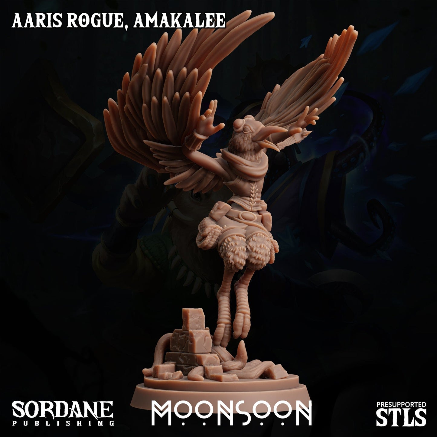 3D Printed Sordane Publishing Aaris Rogue Amakalee Moonsoon 28 32mm D&D