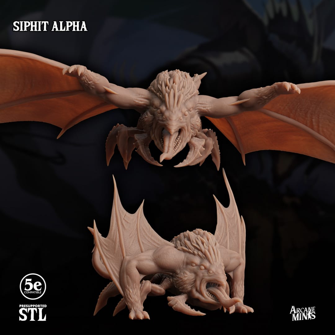 3D Printed Sordane Publishing Alpha Siphits 28 32mm D&D