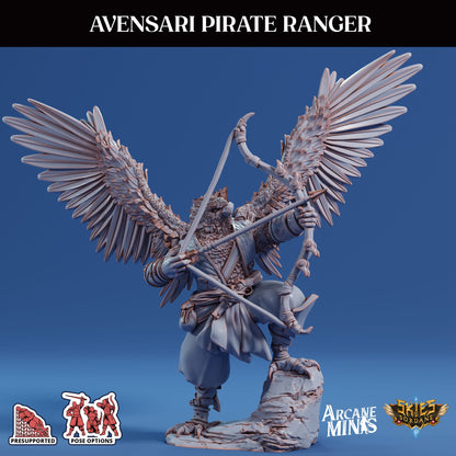 3D Printed Sordane Publishing Arcane Minis Avensari Pirate Ranger Swindler's Luck Part Two 28 32mm D&D