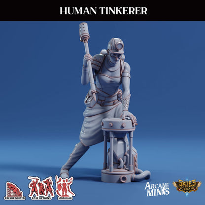 3D Printed Sordane Publishing Arcane Minis Human Tinkerer Scrapper Pirates Set 28 32mm D&D