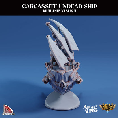 3D Printed Sordane Publishing Arcane Minis Mini Ship - Carcassite Ship 28 32mm D&D