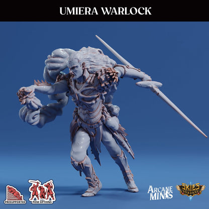3D Printed Sordane Publishing Arcane Minis Umiera Male Warlock Cult of Umiera28 32mm D&D