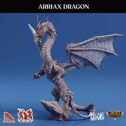 3D Printed Sordane Publishing Arriax Dragon Mighty Skies A Sordane Stories Set 28 32mm D&D