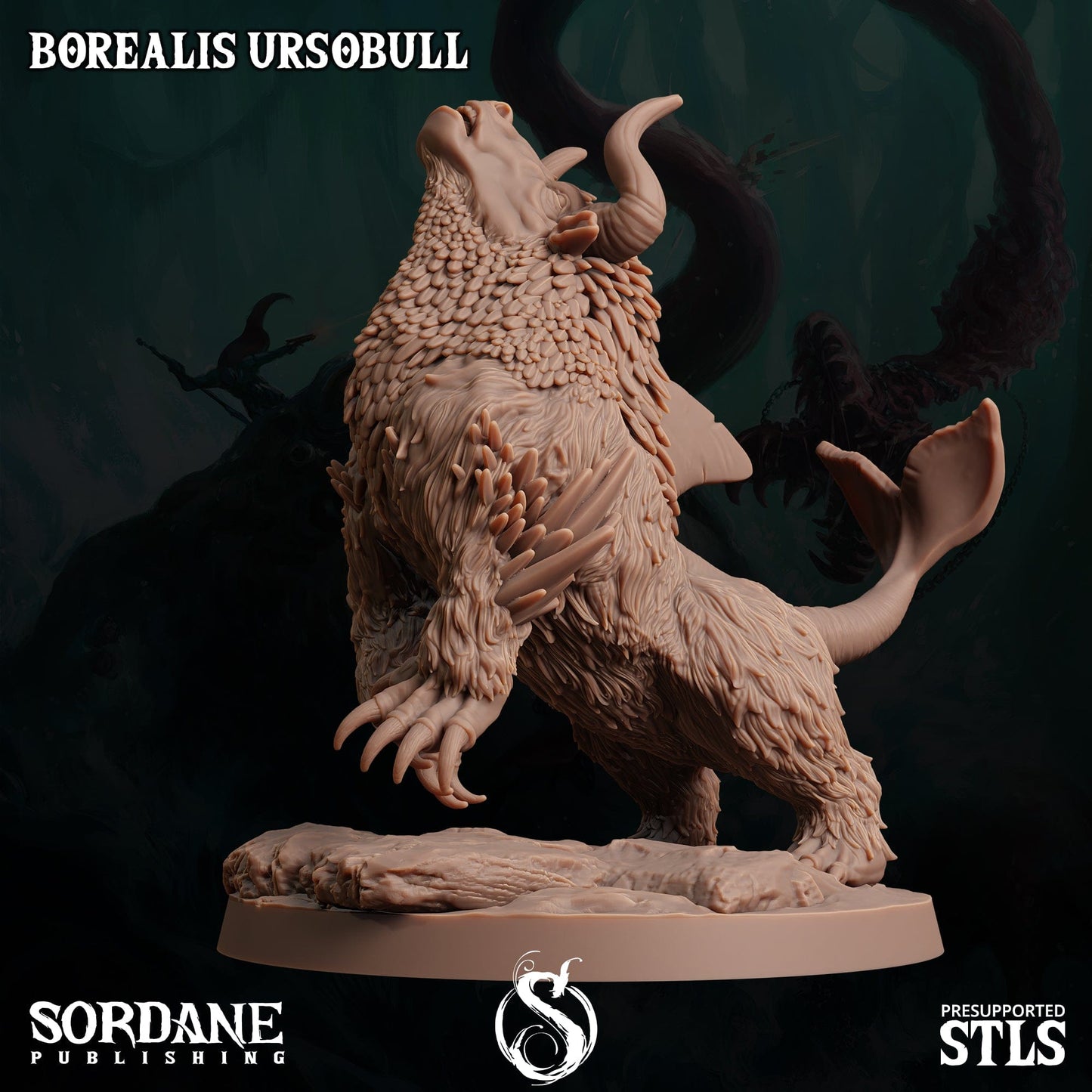 3D Printed Sordane Publishing Borealis Ursobull 28 32mm D&D
